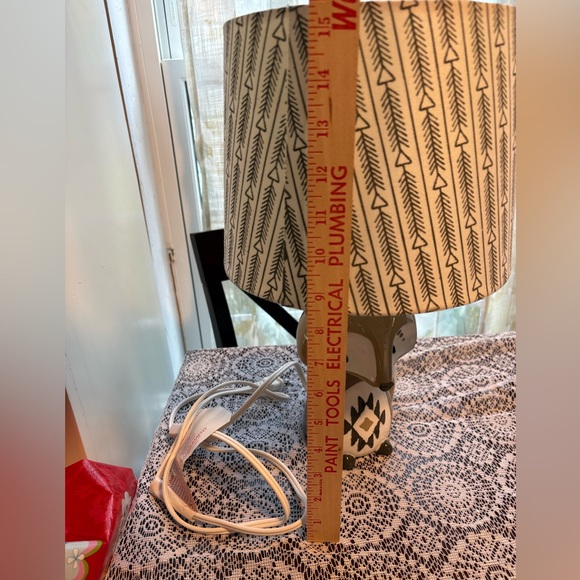 Levtex Baby Bailey Gray Fox Lamp Nursery Kids Room Nature Woodland Theme Unisex - Picture 3 of 8